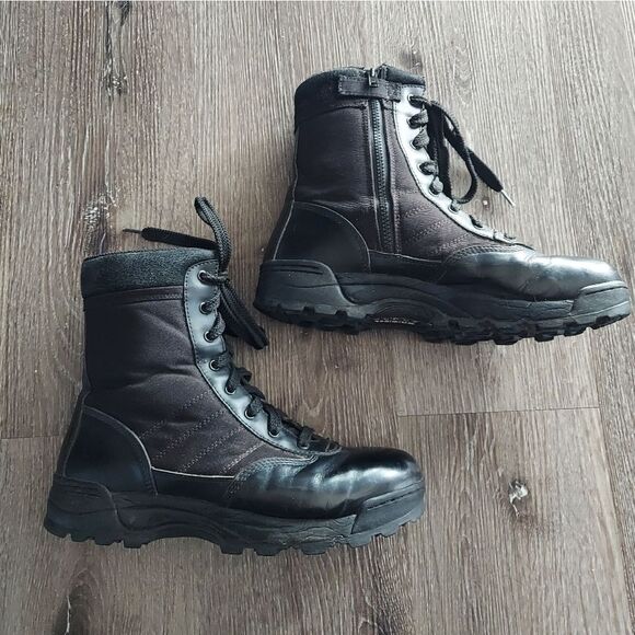 Original Swat Mens Classic 9" Side Zip Black Boots Size 11 - Picture 1 of 7